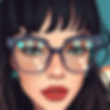 Reflecting Individuality Through Design Close-up of personality glasses reflecting individual character