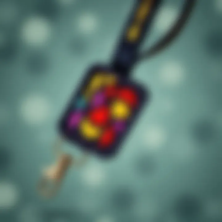 Vibrant Designs of Nylon Patch Phone Lanyards Stylish nylon patch phone lanyard showcasing vibrant designs