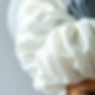 High-Quality Material for Shower Caps Close-up of high-quality material used in large shower caps