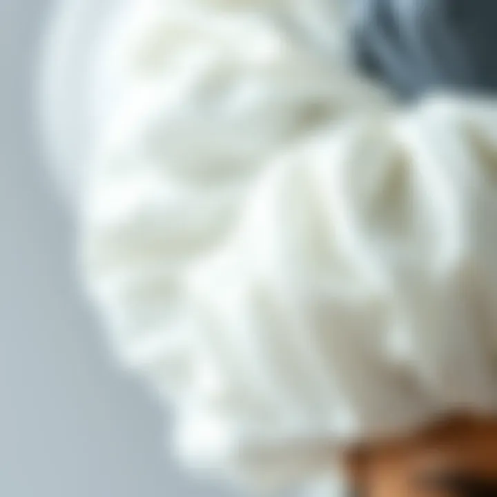 High-Quality Material for Shower Caps Close-up of high-quality material used in large shower caps