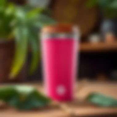 Sustainability in Mug Design Sustainable materials used in pink travel coffee mugs