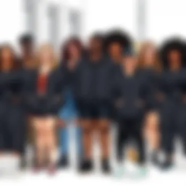 Inclusivity in Fashion: Diverse Styles of Plus Size Black Windbreakers Diverse group of individuals wearing plus size black windbreakers, celebrating inclusivity in fashion.