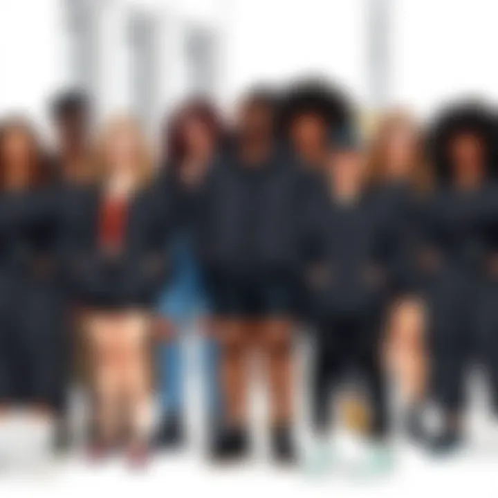 Inclusivity in Fashion: Diverse Styles of Plus Size Black Windbreakers Diverse group of individuals wearing plus size black windbreakers, celebrating inclusivity in fashion.