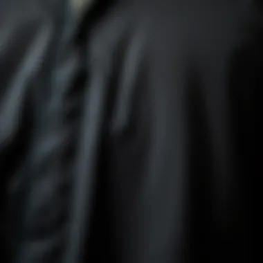 Fabric Focus: Texture of Plus Size Black Windbreaker Close-up of premium fabric used in a plus size black windbreaker showcasing texture and durability.
