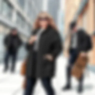 Urban Chic: Plus Size Black Windbreaker with Accessories Sleek plus size black windbreaker styled with chic accessories against a modern urban backdrop.