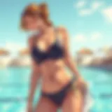 Dynamic Design of Sports Two Piece Swimwear Dynamic design of sports two piece swimwear