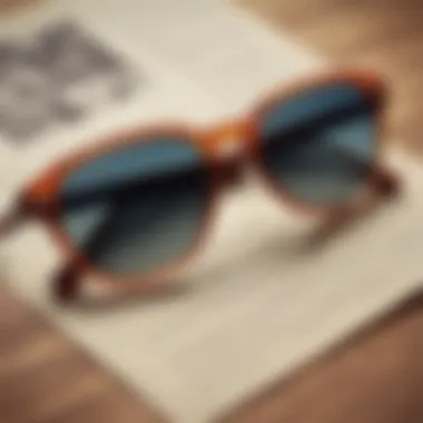 A fashion enthusiast curating a collection of vintage sunglasses