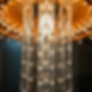 Intricate Design of Waterfall Lights Close-up of a waterfall light's intricate design and texture