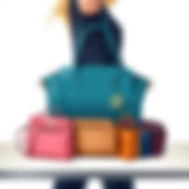 Trendy Handbag Compartment Styles Trendy handbag displayed with various compartment styles