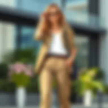 Chic Casual Outfit with Khaki Pants A chic outfit styled with khaki pants for a casual look