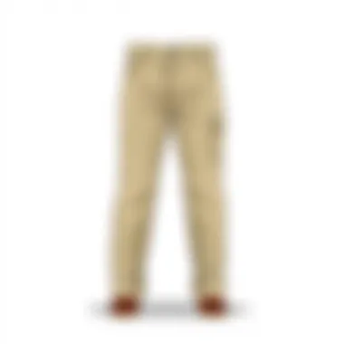 Stylish Khaki Pants for Fashion Enthusiasts A stylish pair of khaki pants displayed on a clean background