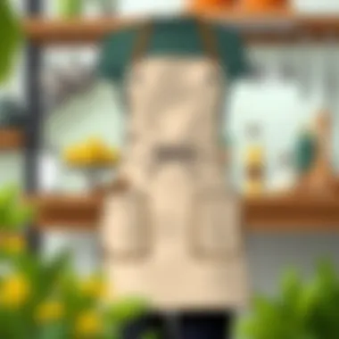 Fashion-forward waist apron in a modern design