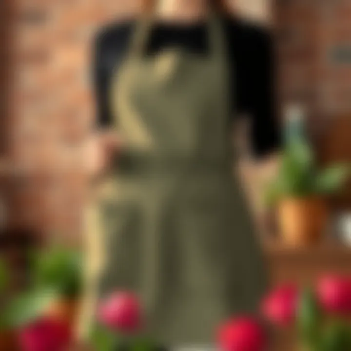 Stylish waist apron made from sustainable materials