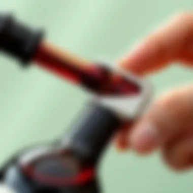 Functional Design of a Cute Wine Opener Close-up of a cute wine opener's functionality demonstrating its ease of use
