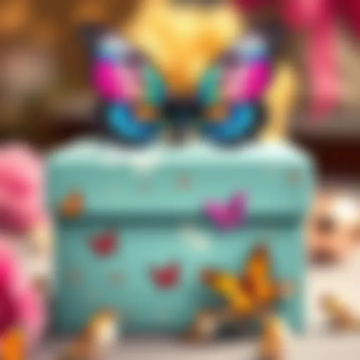 Charming gift presentation with butterfly embellishments