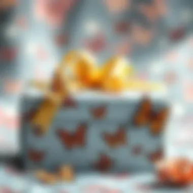 Luxurious gift box with intricate butterfly patterns