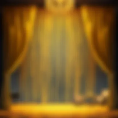 Transformative Nature of Gold Streamer Curtains Elegant gold streamer curtains transforming a festive space