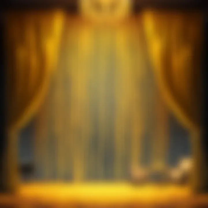 Transformative Nature of Gold Streamer Curtains Elegant gold streamer curtains transforming a festive space