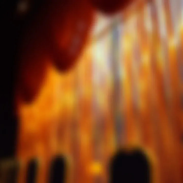 Installation Techniques for Gold Streamer Curtains Installation scene of gold streamer curtains in a celebration