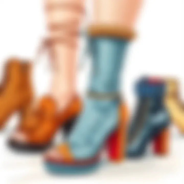 Current Trends in Hairstylist Footwear A collection of trendy hairstylist shoes showcasing various designs