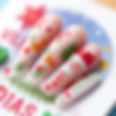 Sustainable Nail Art Sticker Options An array of eco-friendly holiday nail art stickers made from sustainable materials