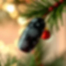 Festive holiday nail art stickers design featuring snowflakes and ornaments