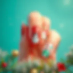 Vibrant holiday nail art stickers showcasing various festive designs