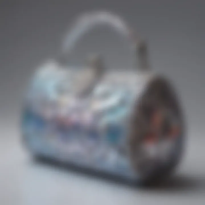 Artistry of Variety: A Collection of Iridescent Evening Bags A collection of various iridescent evening bags arranged artistically