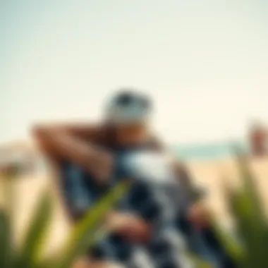 Relaxing in the Sun with Jack Skellington Towel Person lounging with a Jack Skellington beach towel in sun