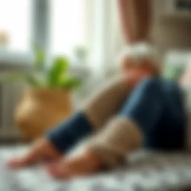 Cozy knee warmers for elderly comfort