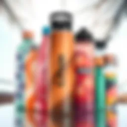 A collection of stylish travel bottles in various designs