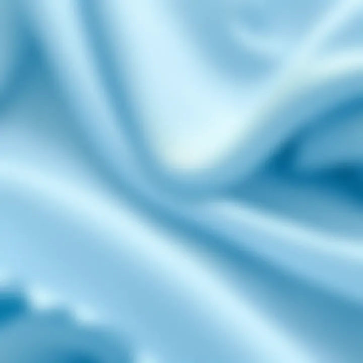 Minimalist Textile Showcase in Light Blue A minimalist textile showcase emphasizing light blue hues