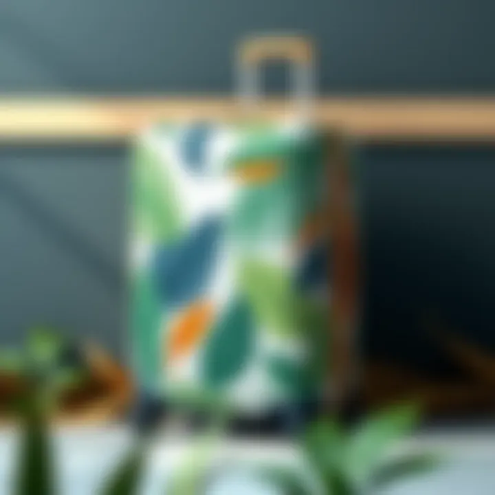 Eco-friendly luggage cover in a nature-inspired design