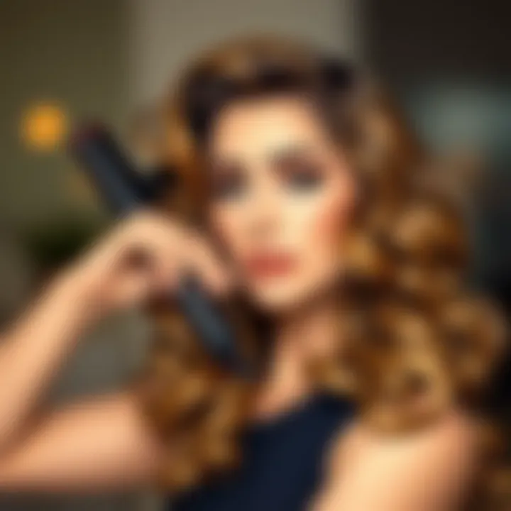 Application of Magic Wave Curlers User demonstrating the application of magic wave curlers