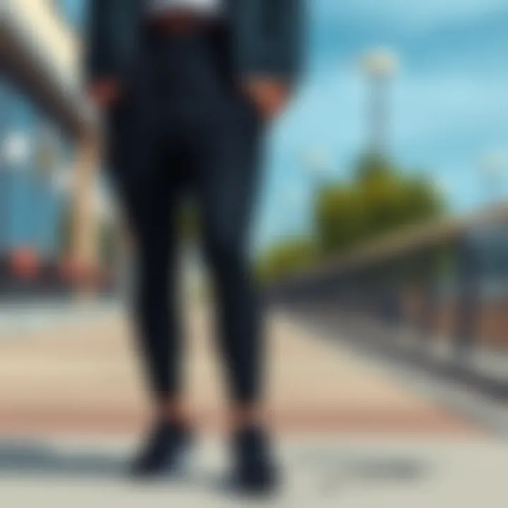 Fashion Forward Styling of Compression Pants Fashionable pairing of compression pants with casual wear