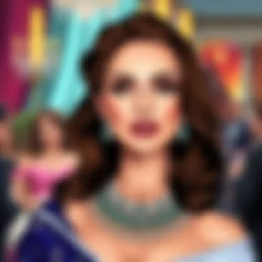 Gala Elegance: Evening Jewelry Worn in Style Stylish model wearing a stunning evening jewelry set at a gala