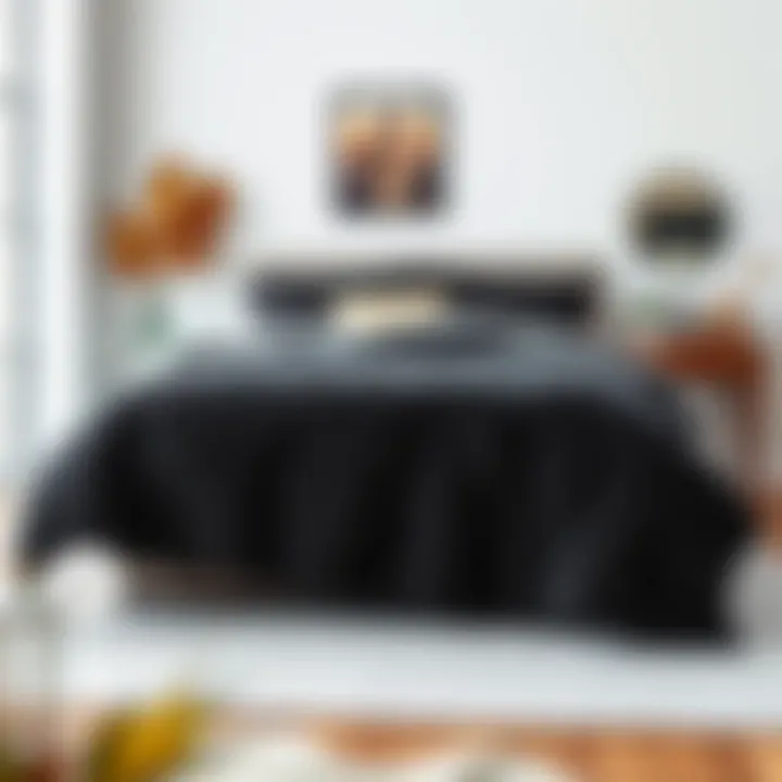 Modern Bedroom with Plush Shaggy Duvet Cover Modern bedroom featuring a plush shaggy duvet cover with coordinating decor