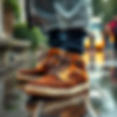 Smart Casual Footwear Suitable for Rainy Days Smart casual shoes paired with rain gear