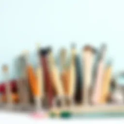 A collection of manicure tools neatly arranged