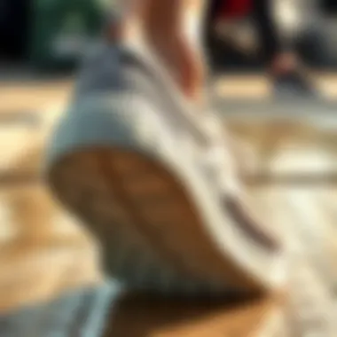 Close-up of Flexible Sole and Breathable Material Close-up of flexible sole and breathable material