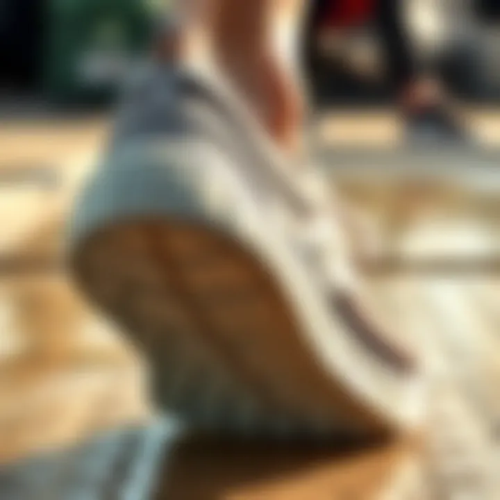 Close-up of Flexible Sole and Breathable Material Close-up of flexible sole and breathable material