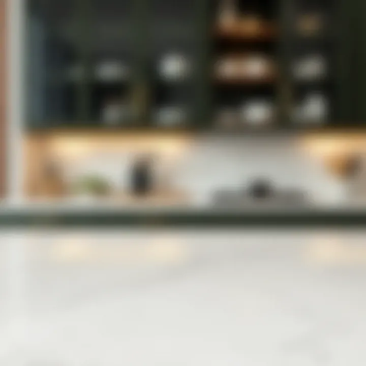 Elegant peel and stick countertop showcasing a marbled design