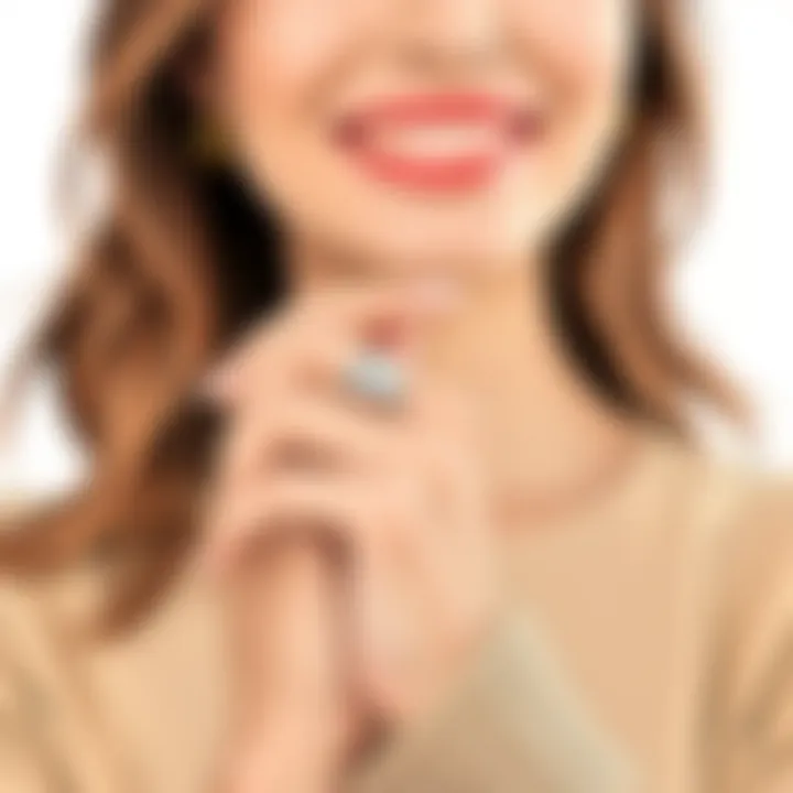 Happy individual showcasing a perfectly fitted ring with an invisible adjuster