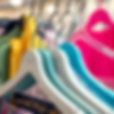 Elegant display of plastic skirt hangers showcasing various designs