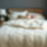 Luxurious Plush Shaggy Duvet Cover on a Bed Luxurious plush shaggy duvet cover draped over a beautifully styled bed