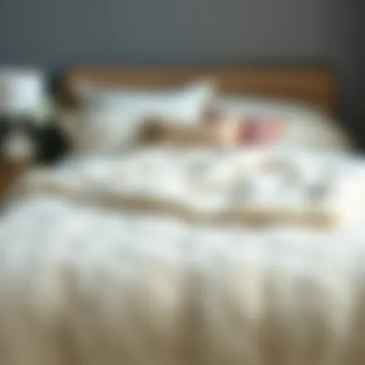 Luxurious Plush Shaggy Duvet Cover on a Bed Luxurious plush shaggy duvet cover draped over a beautifully styled bed