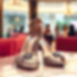 Stylish Elegance in Prom Footwear Elegant high heels on a marble surface