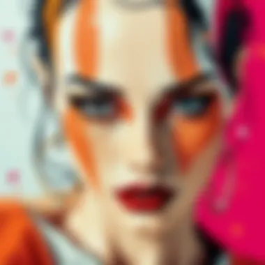 An abstract representation of the psychological elements of attraction through bold artistic expressions.