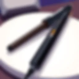 Elegant design of a cordless curling iron showcasing modern aesthetics.