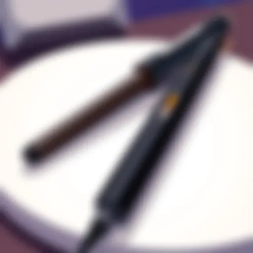 Elegant design of a cordless curling iron showcasing modern aesthetics.